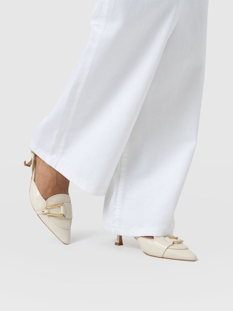 Bridget Sling Back Heels - Cream - Women's Sandalss | Saint + Sofia® EU