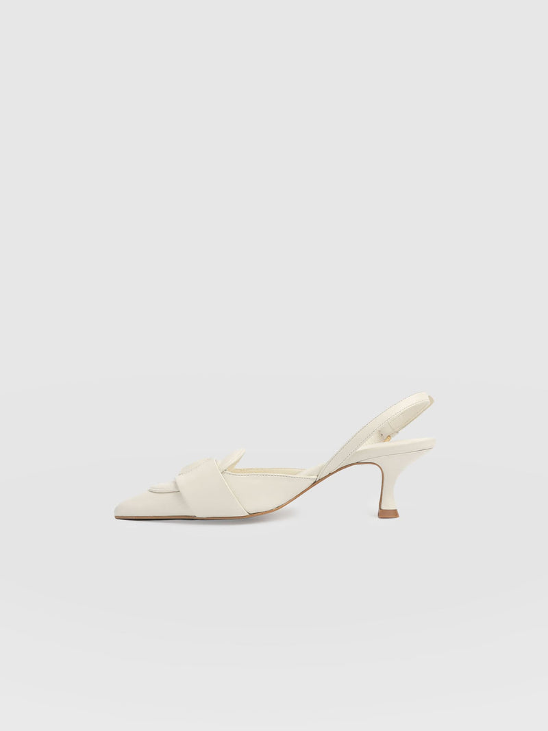Bridget Sling Back Heels - Cream - Women's Sandalss | Saint + Sofia® EU