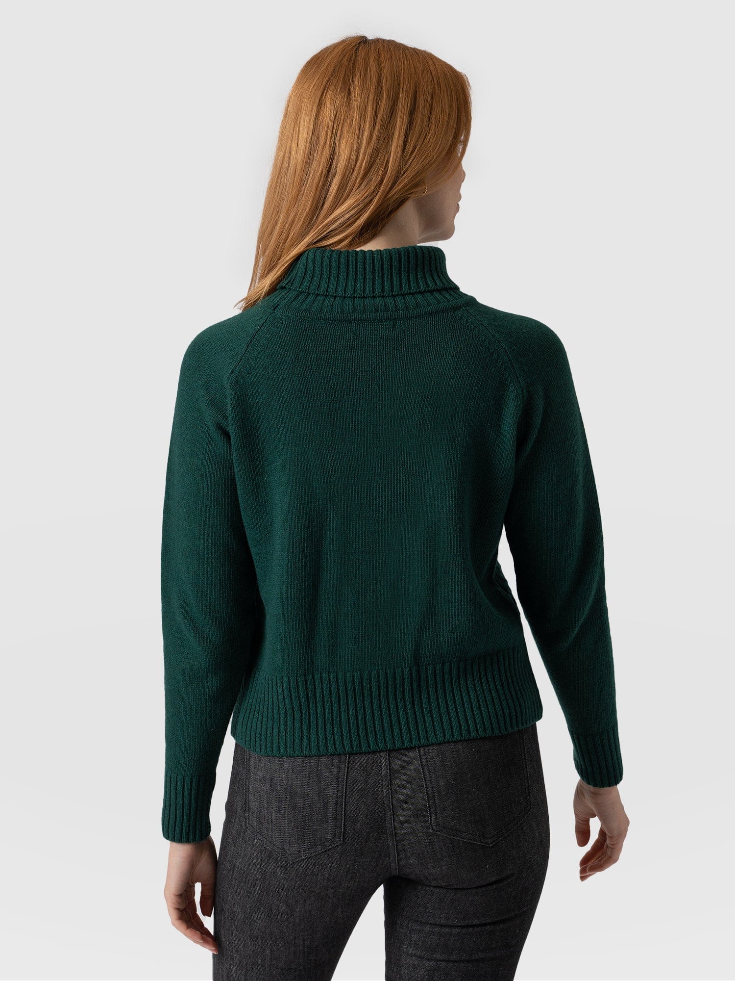 Brook Cable Knit Jumper Green - Women's Jumper | Saint + Sofia® EU