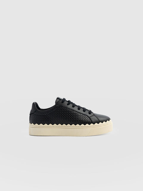 Brook Scallop Trainer Black - Women's Trainers | Saint + Sofia® EU