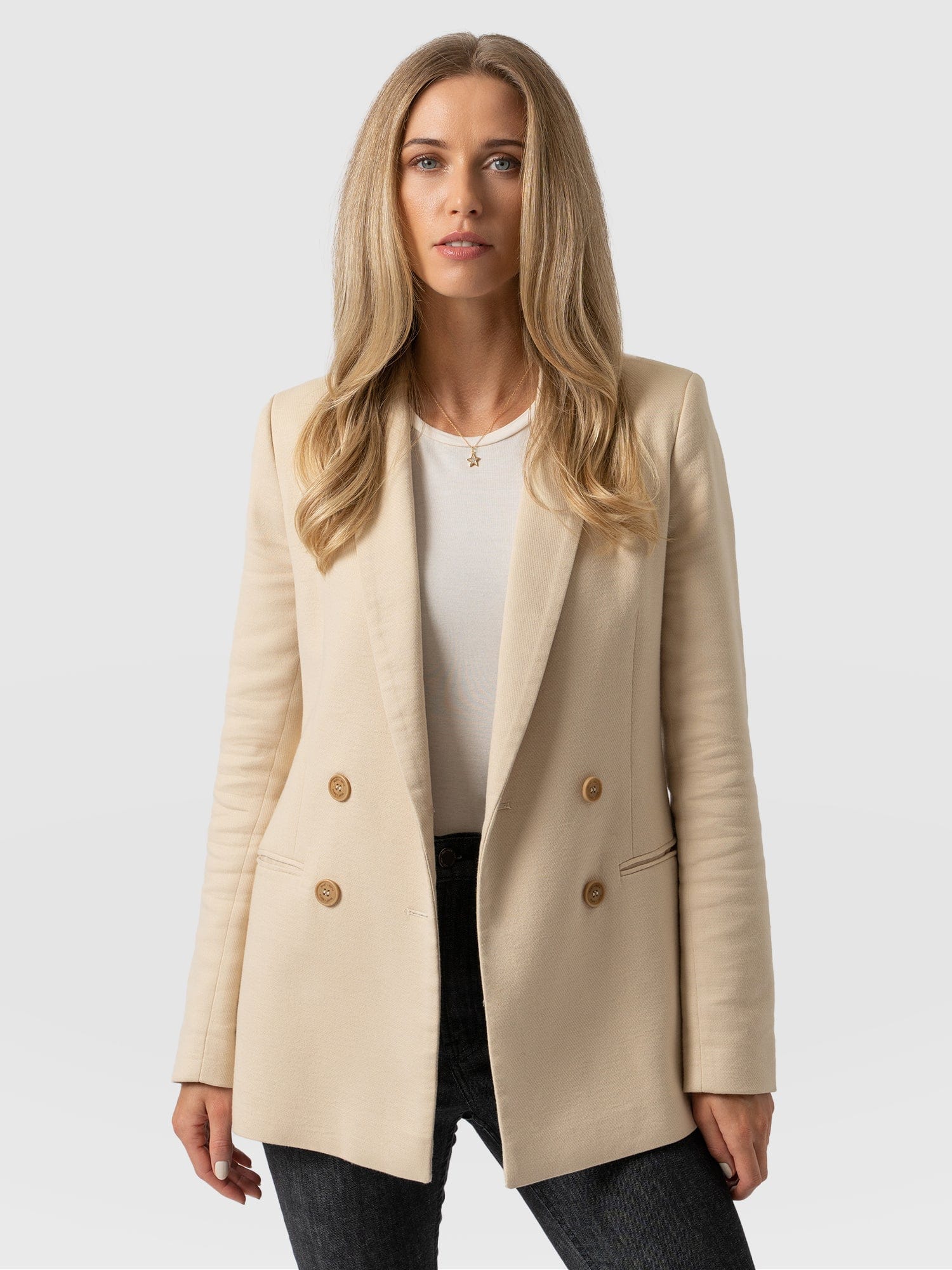 Cambridge Blazer Beige - Women's Blazers | Saint + Sofia® EU