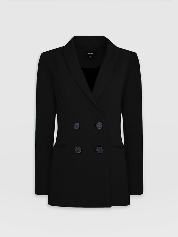 Cambridge Blazer Black Crepe - Women's Blazers | Saint + Sofia® EU