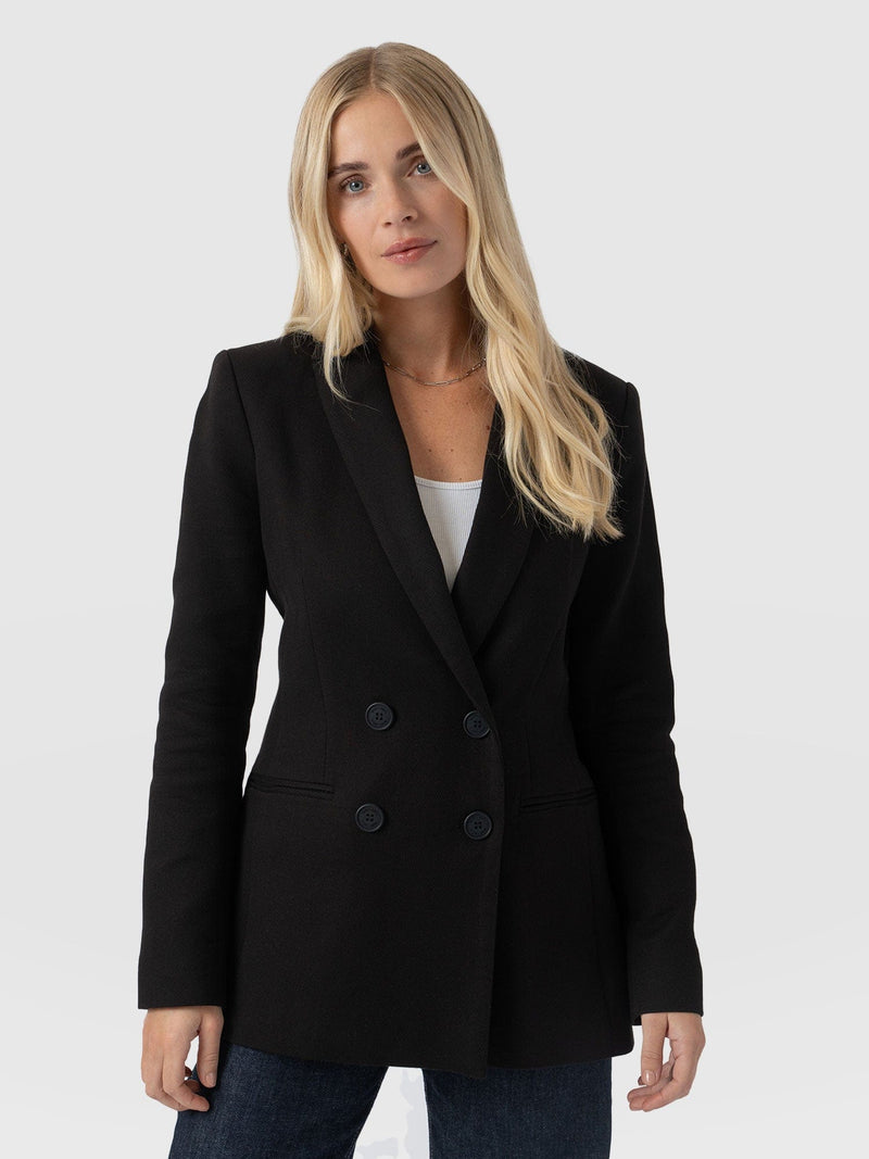 Cambridge Blazer Black Crepe - Women's Blazers | Saint + Sofia® EU