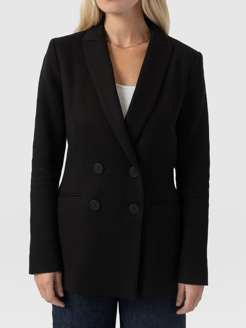 Cambridge Blazer Black Crepe - Women's Blazers | Saint + Sofia® EU