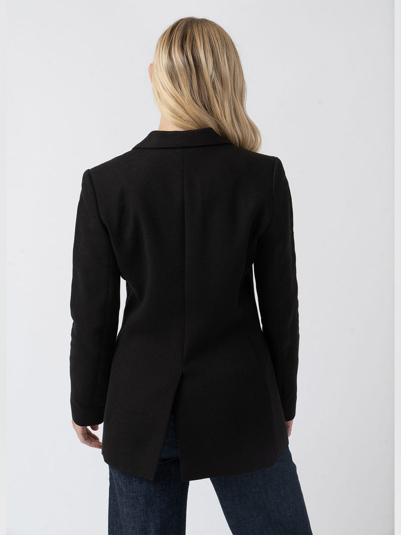 Cambridge Blazer Black Crepe - Women's Blazers | Saint + Sofia® EU