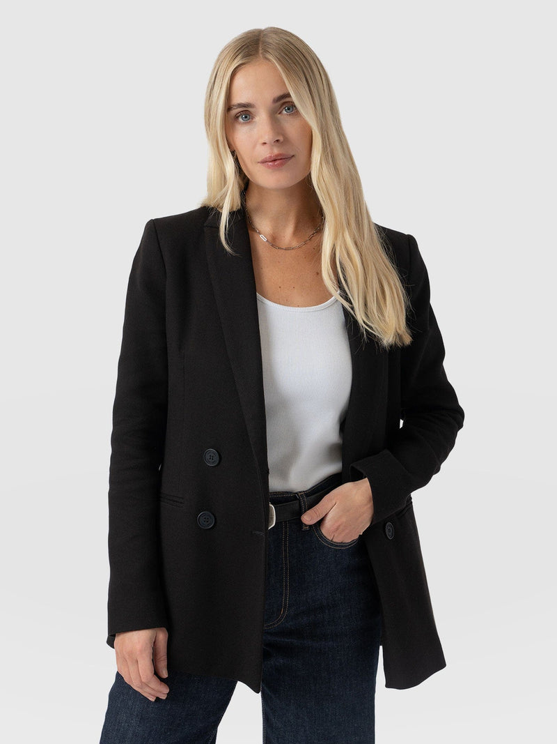 Cambridge Blazer Black Crepe - Women's Blazers | Saint + Sofia® EU