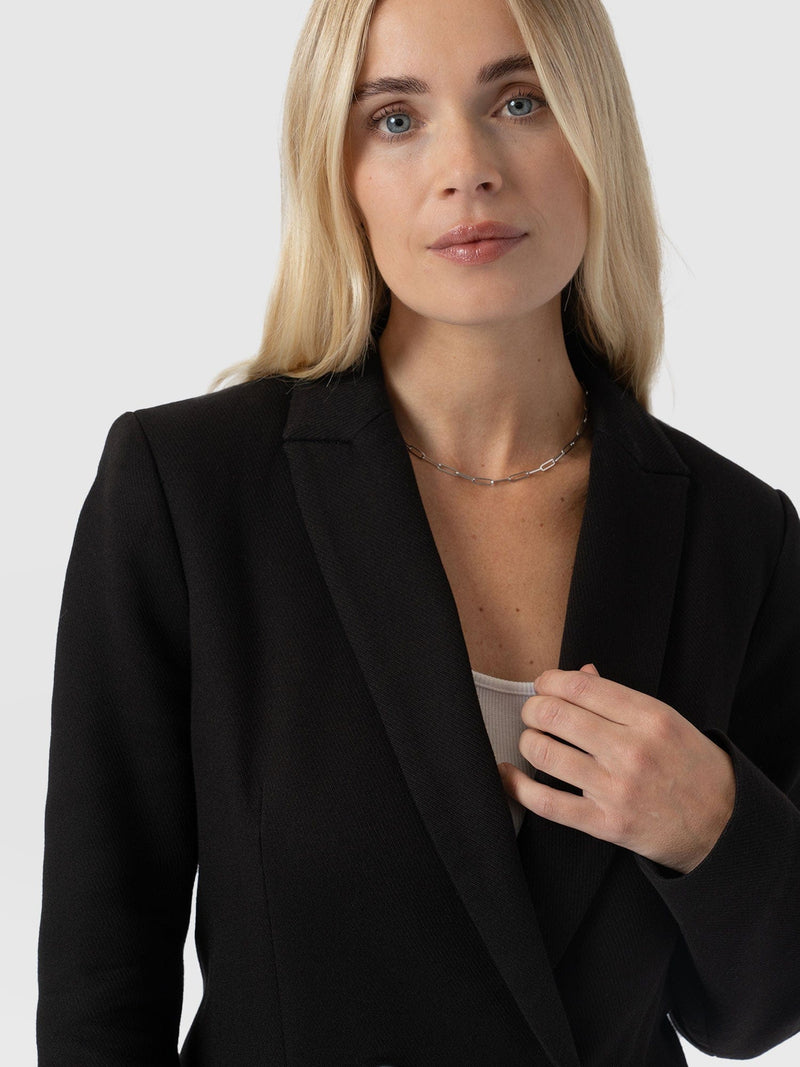 Cambridge Blazer Black Crepe - Women's Blazers | Saint + Sofia® EU