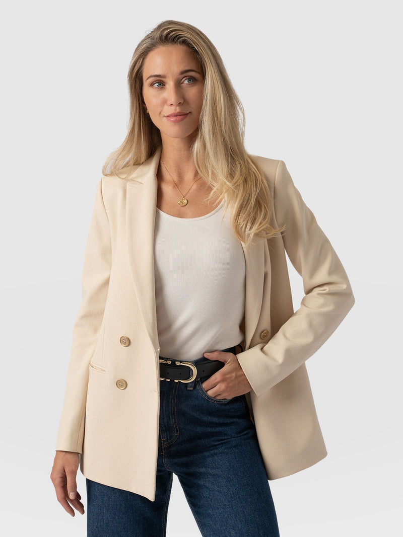 Cambridge Blazer Crepe Beige - Women's Blazers | Saint + Sofia® EU