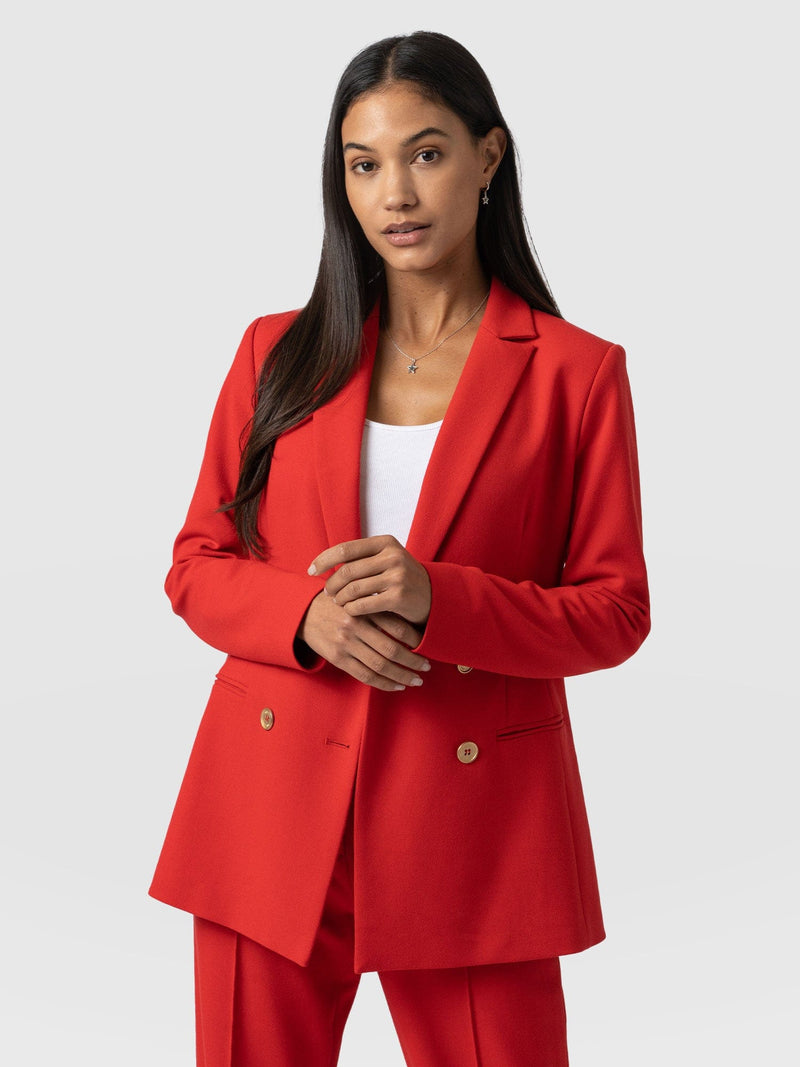 Cambridge Blazer Crepe Red - Women's Blazers | Saint + Sofia® EU
