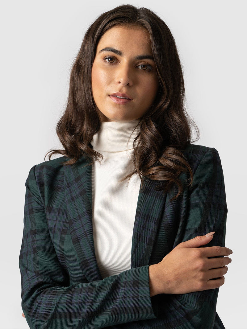 Cambridge Blazer Green Check - Women's Blazers | Saint + Sofia® EU