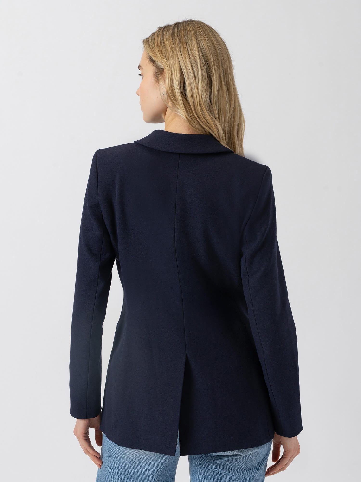 Cambridge Blazer Navy Crepe - Women's Blazers | Saint and Sofia® EU