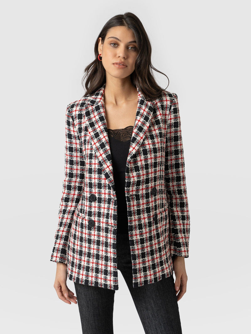 Cambridge Blazer Red Boucle - Women's Blazers | Saint + Sofia® EU