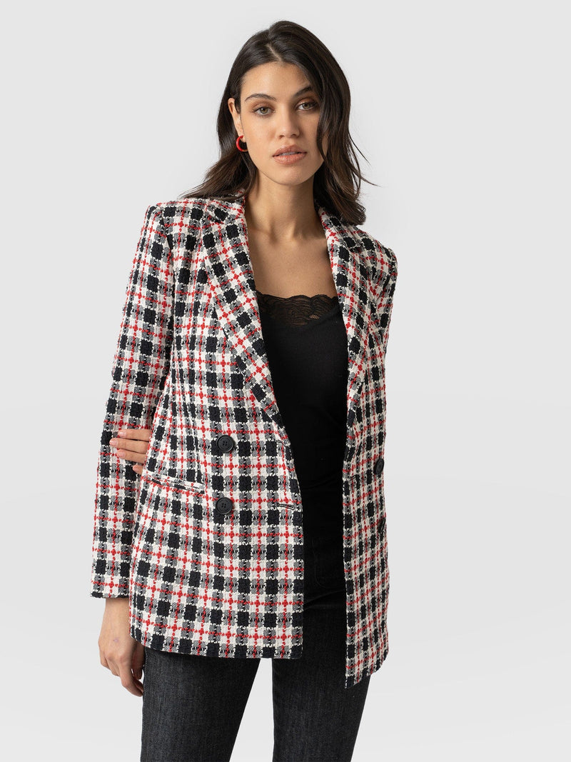 Cambridge Blazer Red Boucle - Women's Blazers | Saint + Sofia® EU