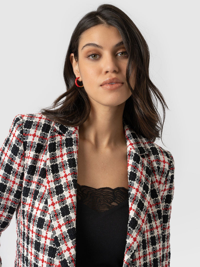 Cambridge Blazer Red Boucle - Women's Blazers | Saint + Sofia® EU