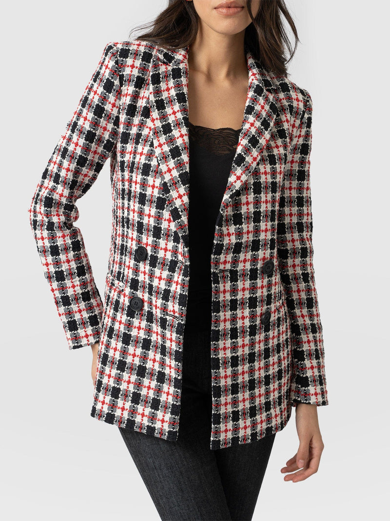 Cambridge Blazer Red Boucle - Women's Blazers | Saint + Sofia® EU