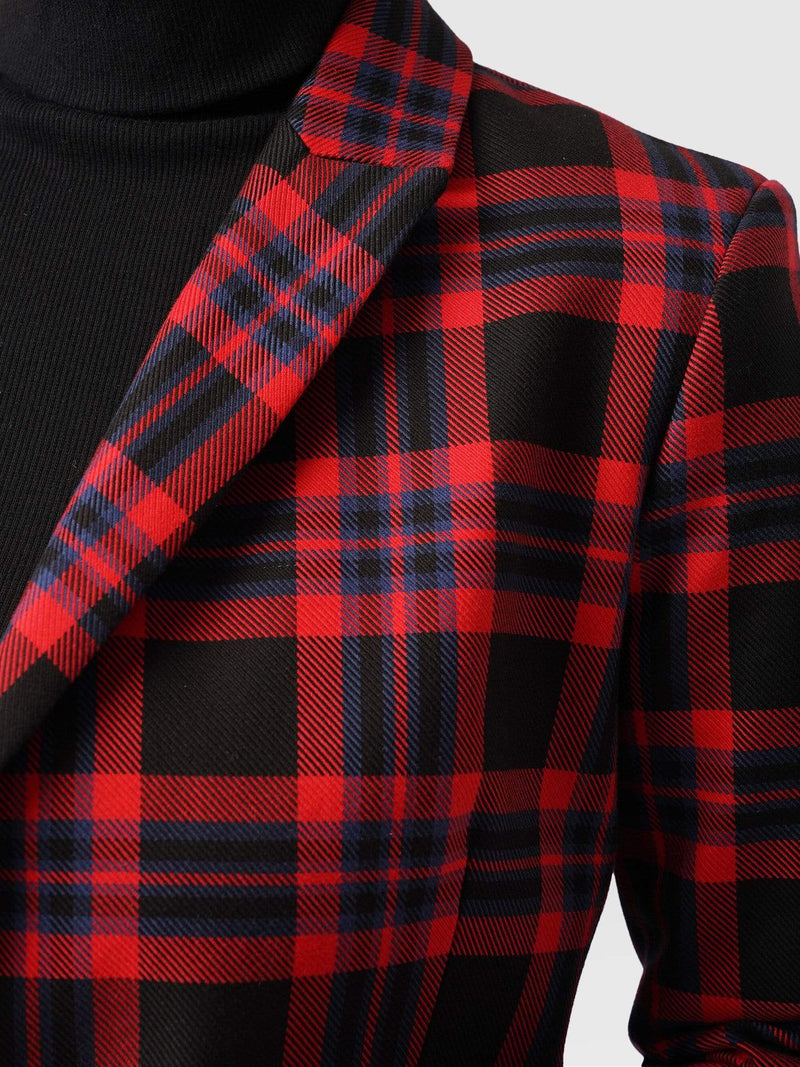 Cambridge Blazer Red Check - Women's Blazers | Saint + Sofia® EU