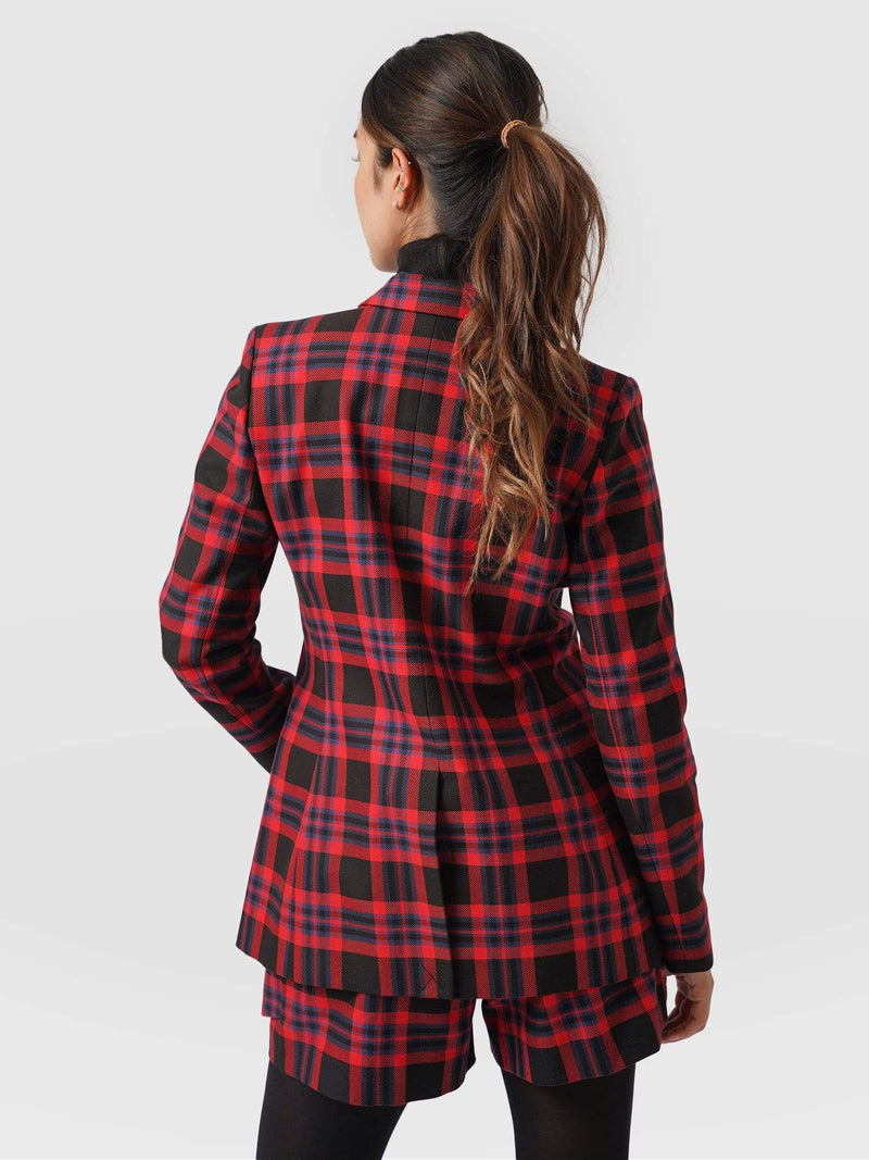 Cambridge Blazer Red Check - Women's Blazers | Saint + Sofia® EU