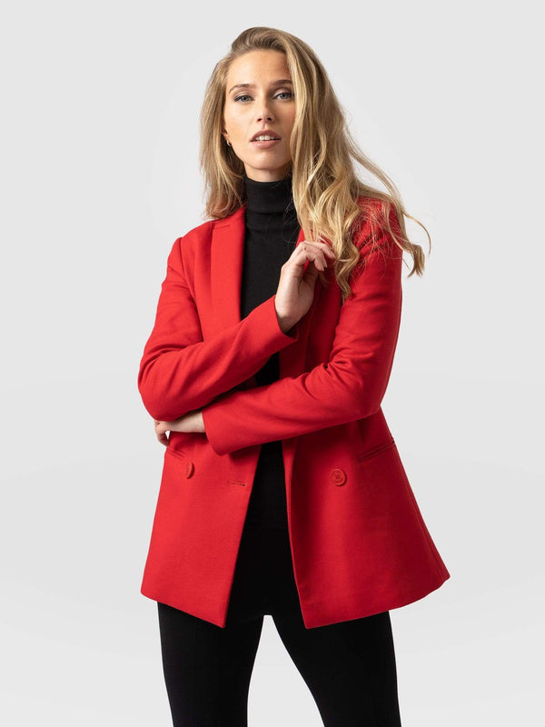 Cambridge Blazer Red - Women's Blazers | Saint + Sofia® UK