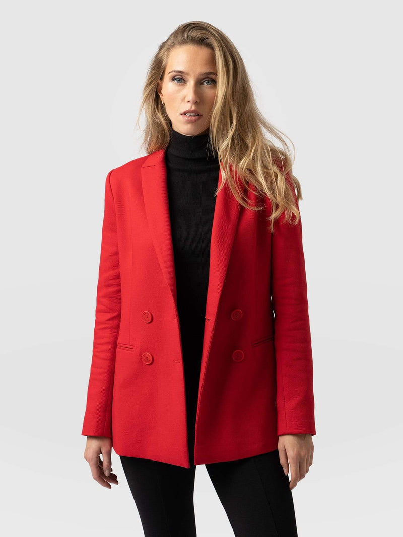 Cambridge Blazer Red - Women's Blazers | Saint + Sofia® UK