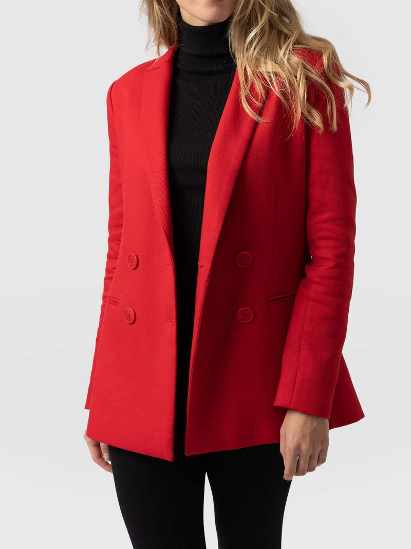 Cambridge Blazer Red - Women's Blazers | Saint + Sofia® UK