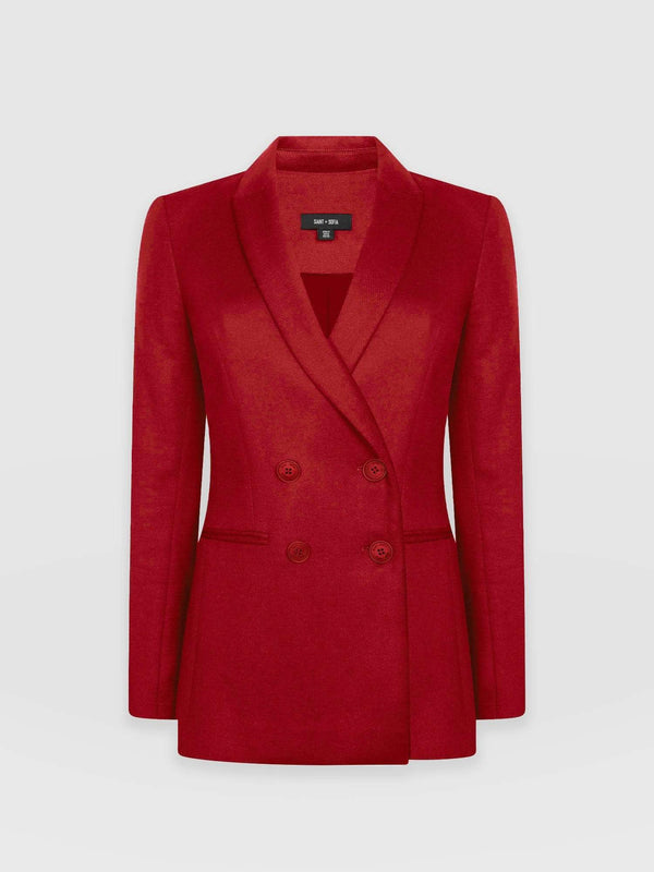 Cambridge Blazer Red - Women's Blazers | Saint + Sofia® UK