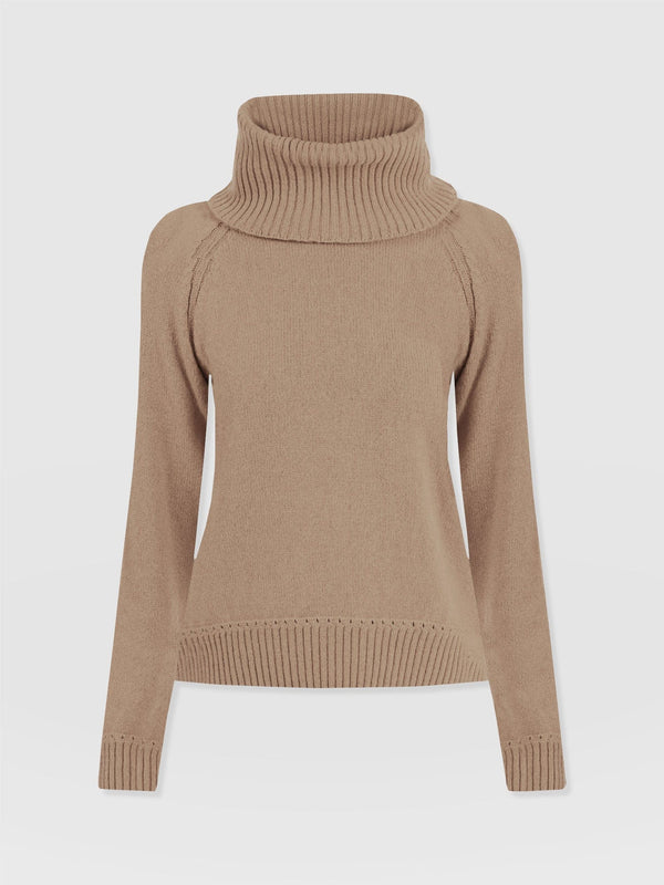 Cambridge Cashmere Jumper Beige - Women's Jumpers | Saint + Sofia® EU