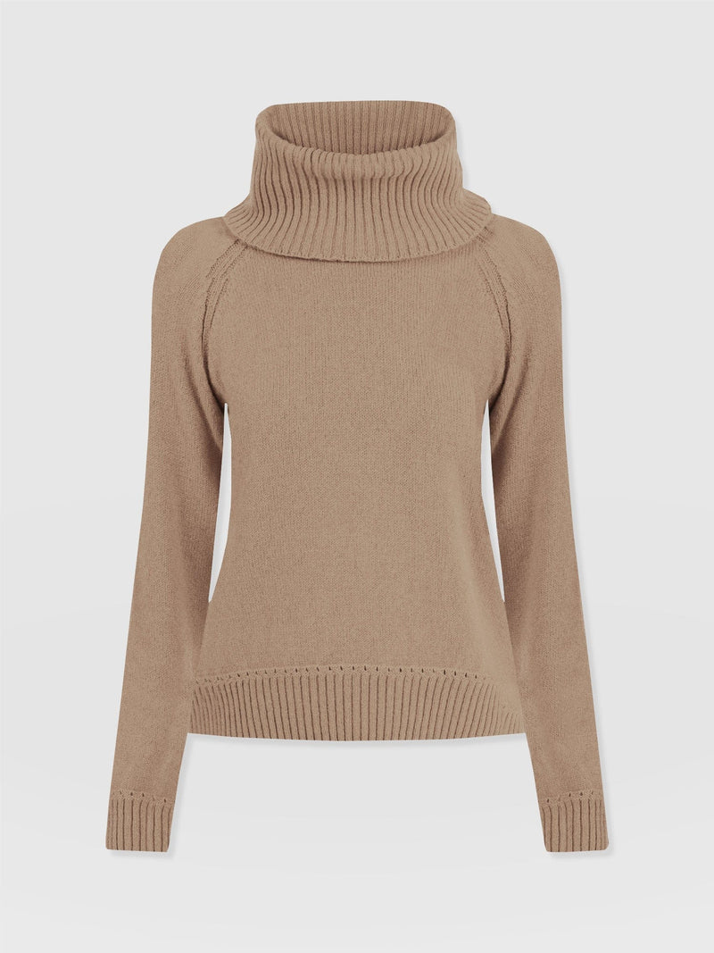 Cambridge Cashmere Jumper Beige - Women's Jumpers | Saint + Sofia® EU