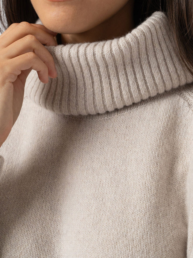 Cambridge Cashmere Jumper Cream - Women's Jumpers | Saint + Sofia® EU