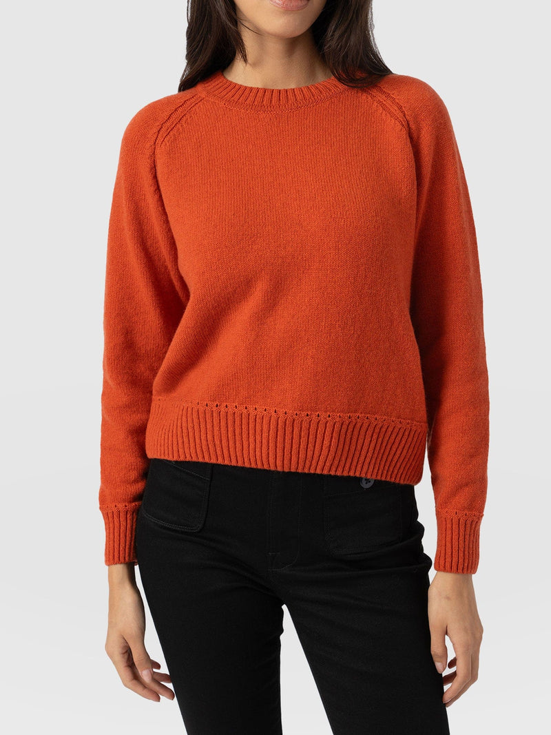 Cambridge Cashmere Jumper Orange - Women's Jumpers | Saint + Sofia® EU