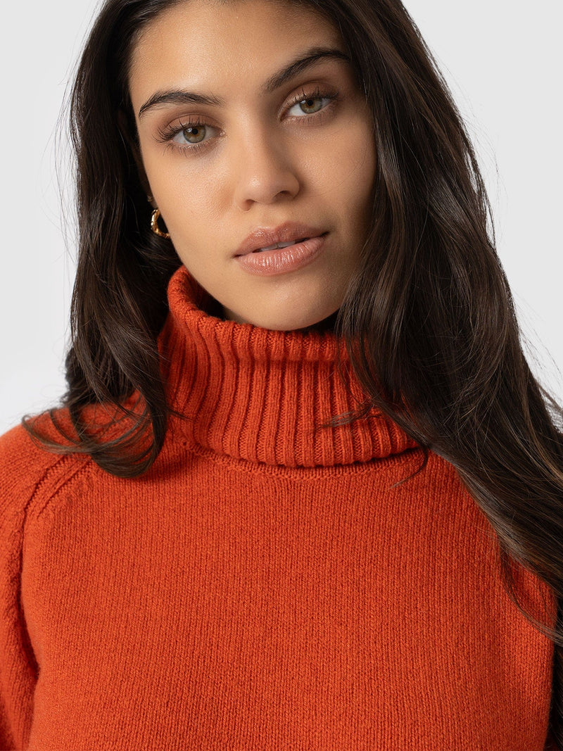 Cambridge Cashmere Jumper Orange - Women's Jumpers | Saint + Sofia® EU