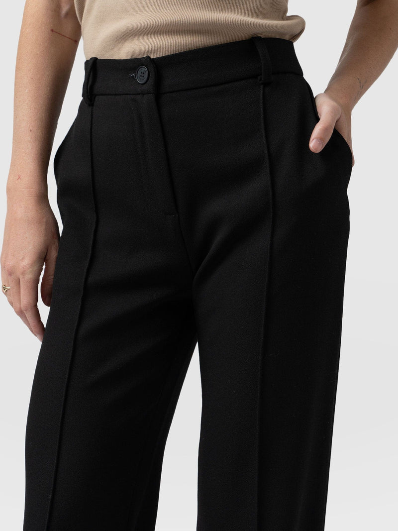 Cambridge Tailored Wide Leg Pant Black - Women's Trousers | Saint + Sofia® EU