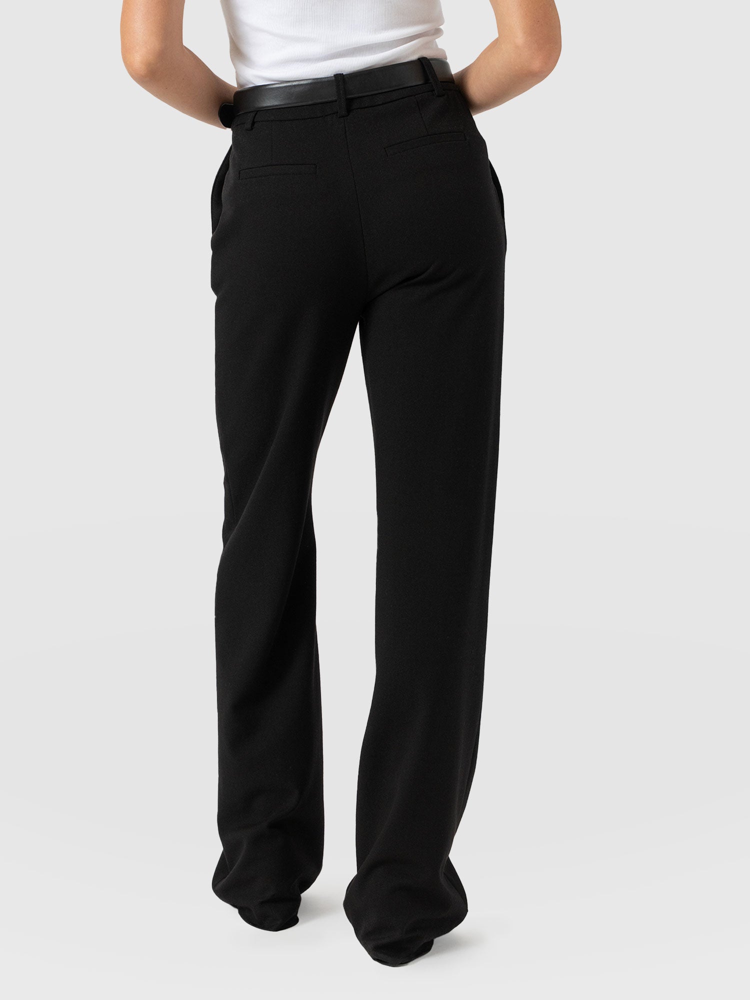Cambridge Tailored Wide Leg Pant Black - Women's Trousers | Saint + Sofia® EU