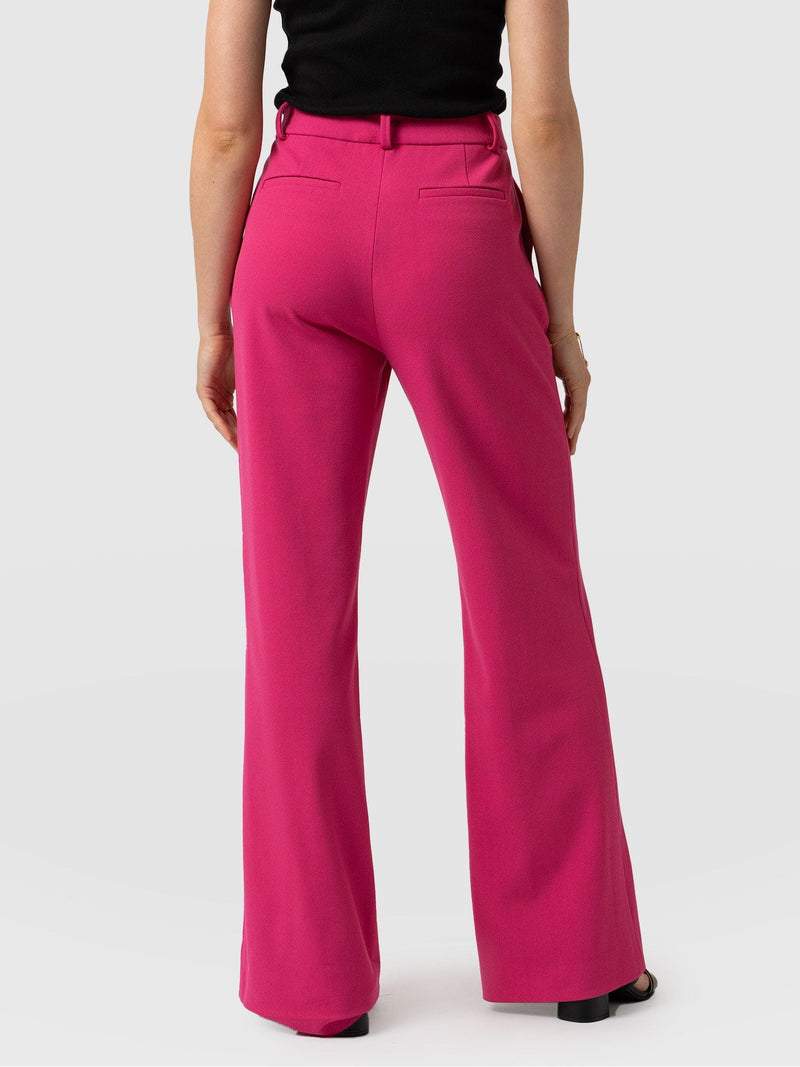 Cambridge Tailored Wide Leg Pant Hot Pink - Women's Trousers | Saint + Sofia® EU