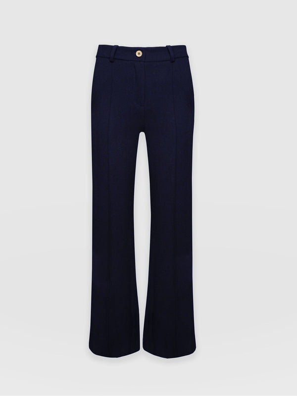 Cambridge Tailored Wide Leg Pant Navy - Women's Trousers | Saint + Sofia® EU