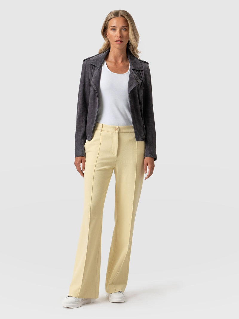 Cambridge Tailored Wide Leg Pant Yellow - Women's Trousers | Saint + Sofia® EU