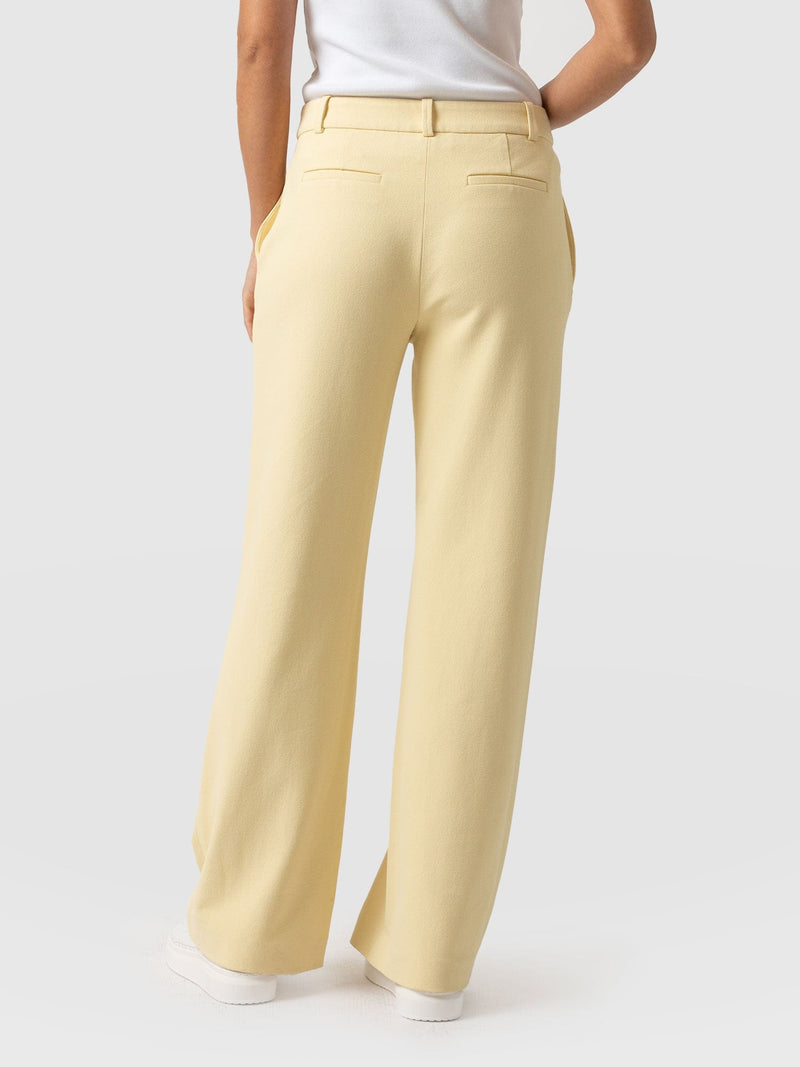 Cambridge Tailored Wide Leg Pant Yellow - Women's Trousers | Saint + Sofia® EU