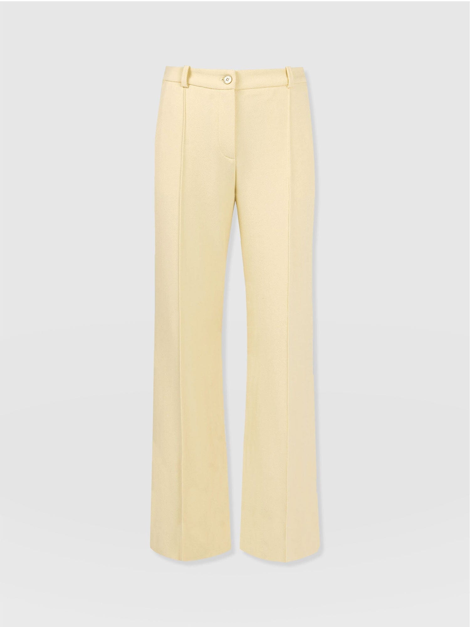 Cambridge Tailored Wide Leg Pant Yellow - Women's Trousers | Saint + Sofia® EU