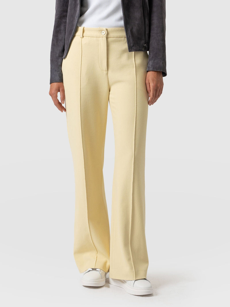 Cambridge Tailored Wide Leg Pant Yellow - Women's Trousers | Saint + Sofia® EU
