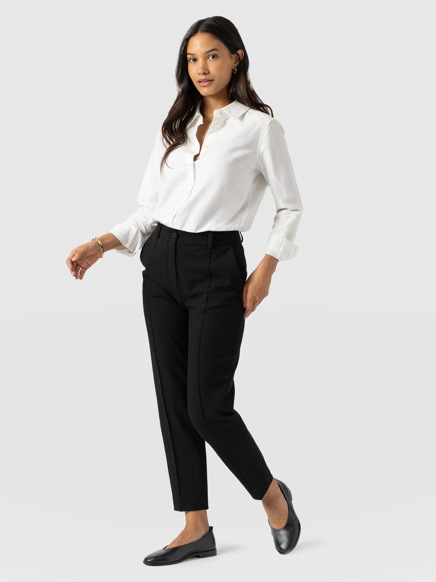 Cambridge Tapered Pant - Black - Women's Trouserss | Saint and Sofia® EU