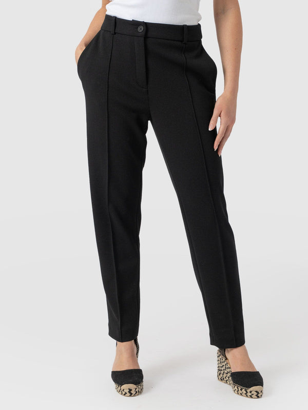Cambridge Tapered Pant - Black - Women's Trouserss | Saint + Sofia® EU