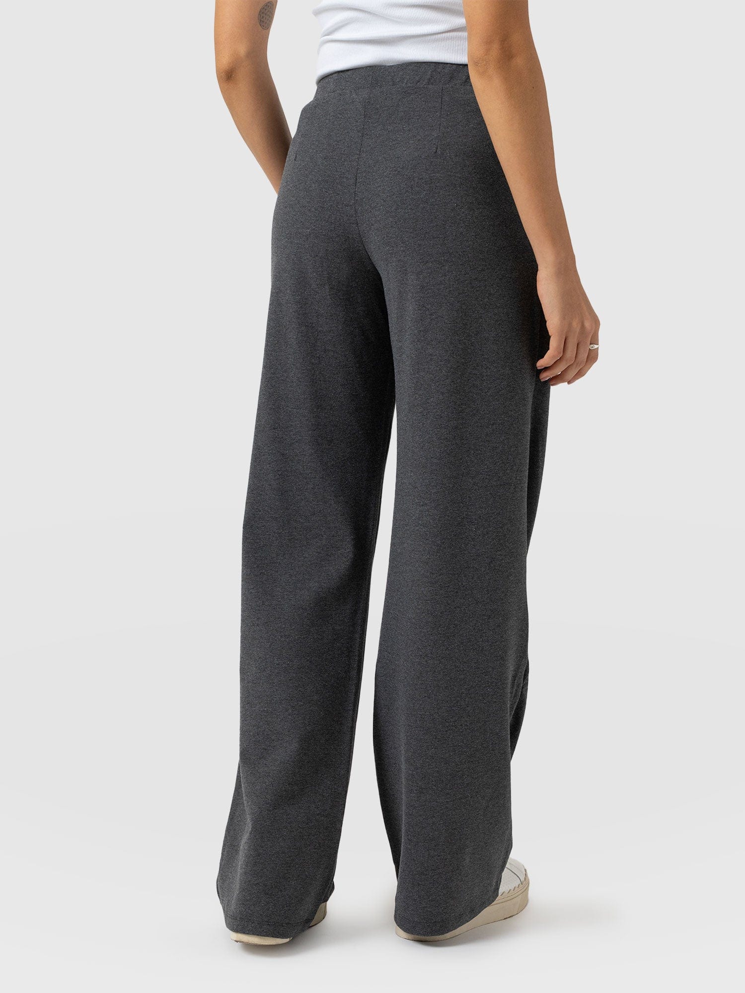Camden Wide Leg Pant Charcoal - Women's Trousers | Saint + Sofia® EU