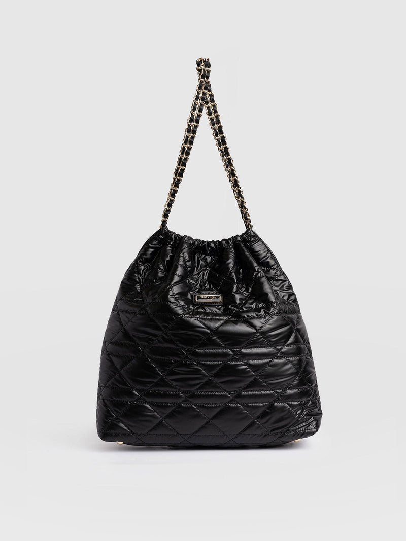 Camilla Drawstring Tote Bag Black - Women's Bags | Saint + Sofia® EU