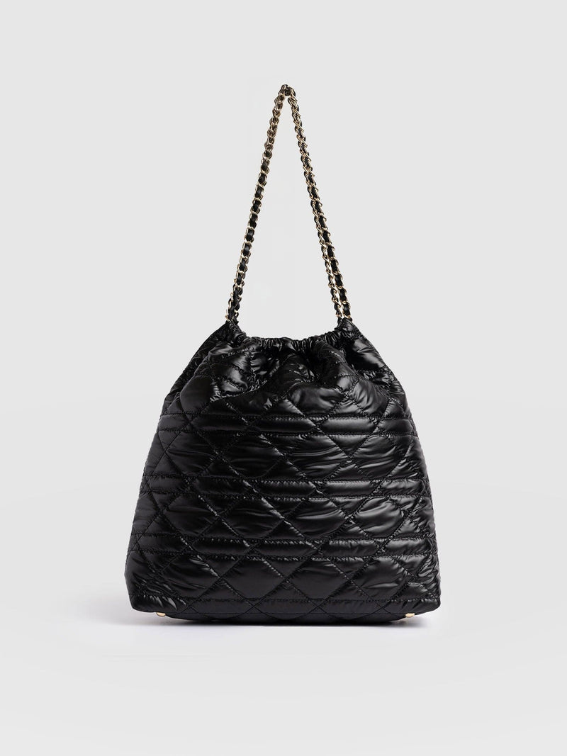 Camilla Drawstring Tote Bag Black - Women's Bags | Saint + Sofia® EU