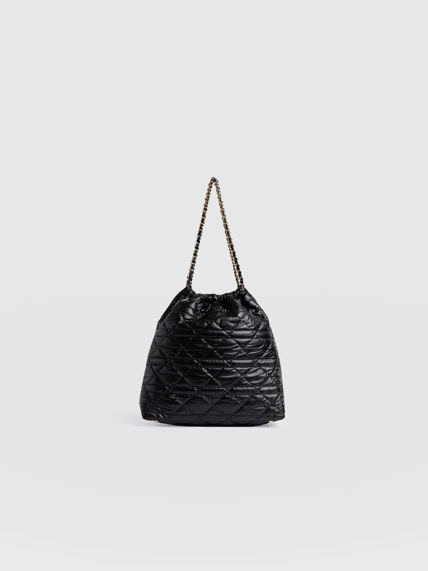 Camilla Drawstring Tote Bag Black - Women's Bags | Saint + Sofia® EU