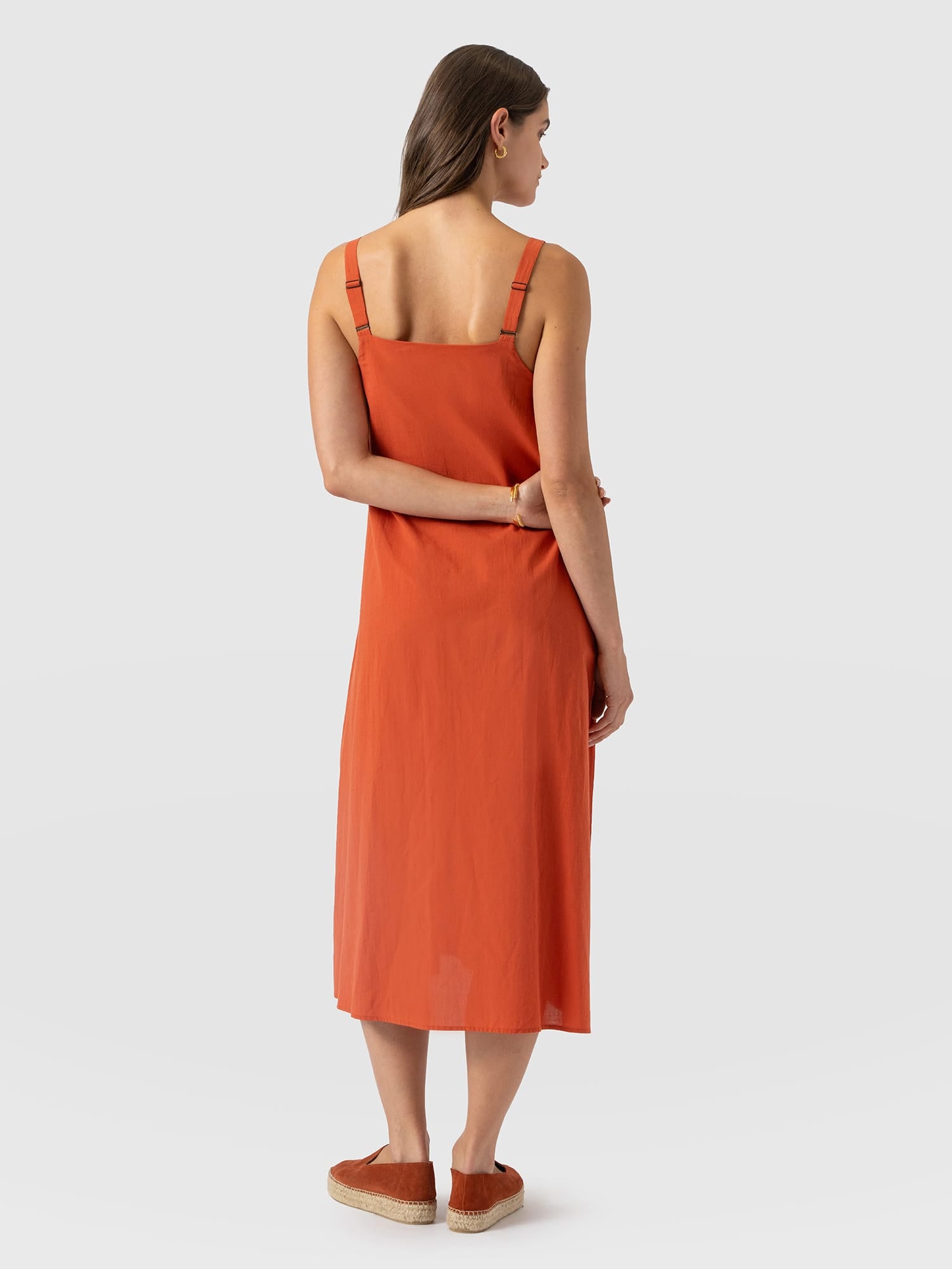 Candice A - Line Dress - Burnt Orange - Women's Dresses | Saint and Sofia® EU