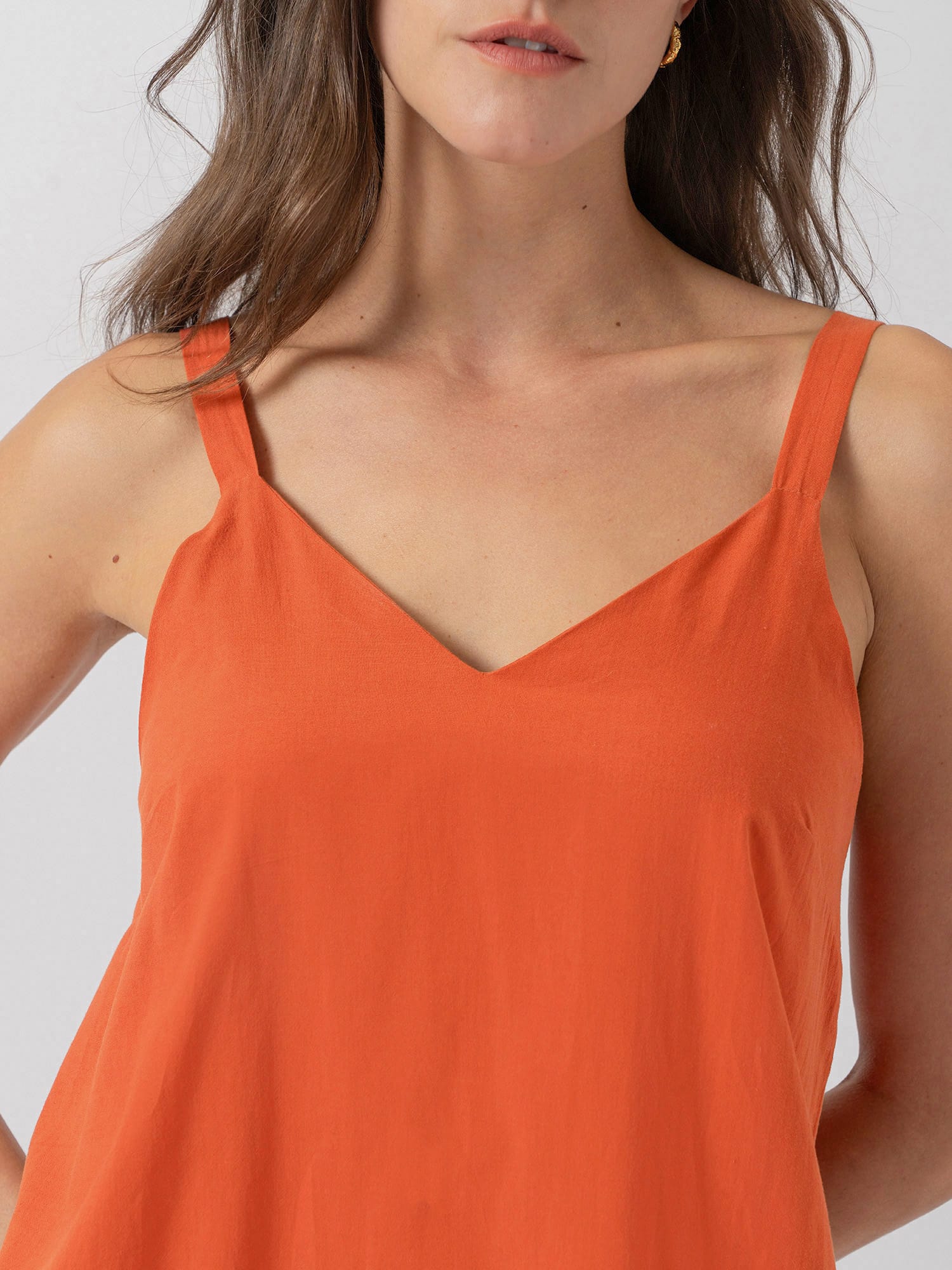 Candice A - Line Dress - Burnt Orange - Women's Dresses | Saint and Sofia® EU