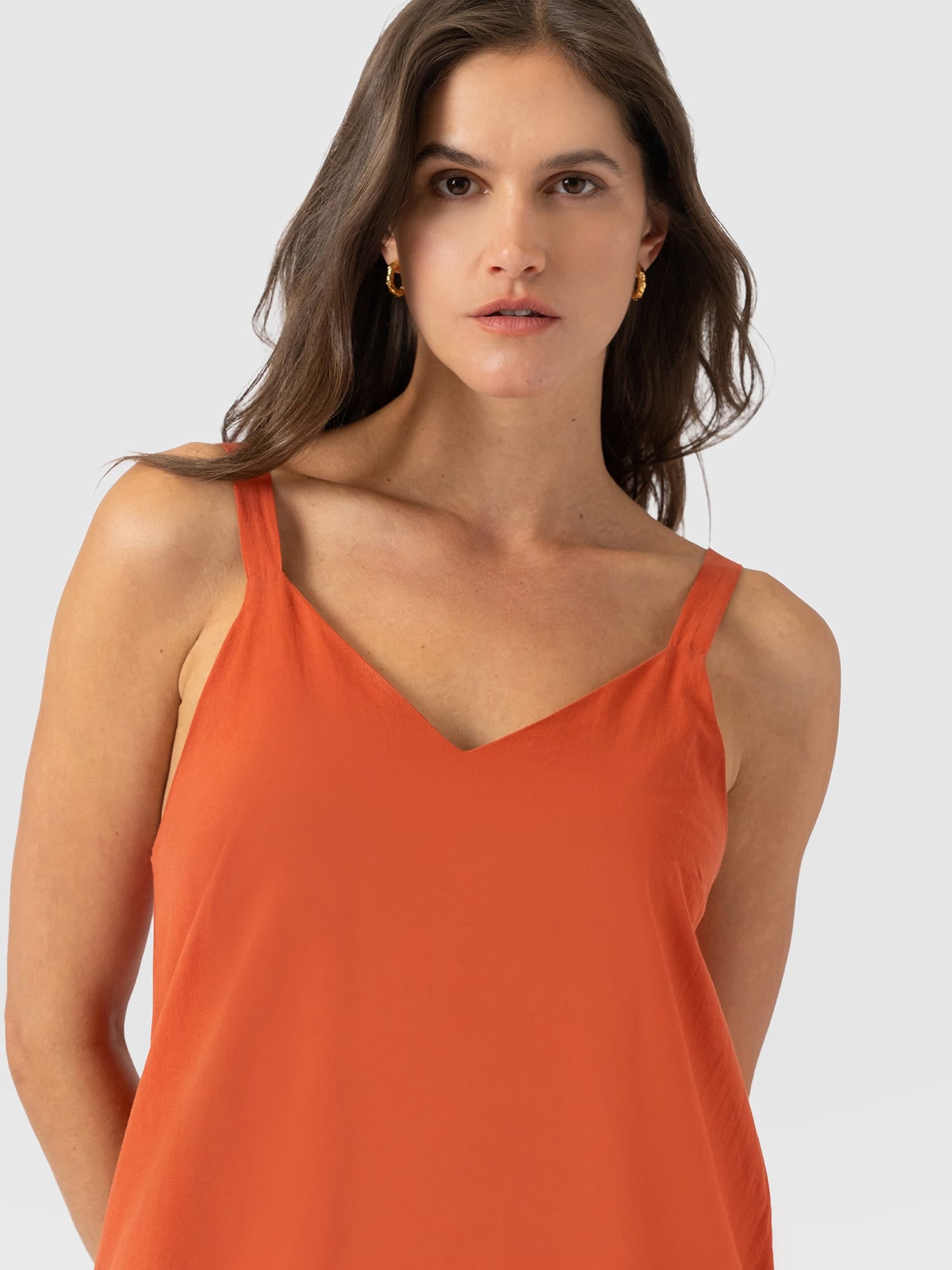 Candice A - Line Dress - Burnt Orange - Women's Dresses | Saint and Sofia® EU