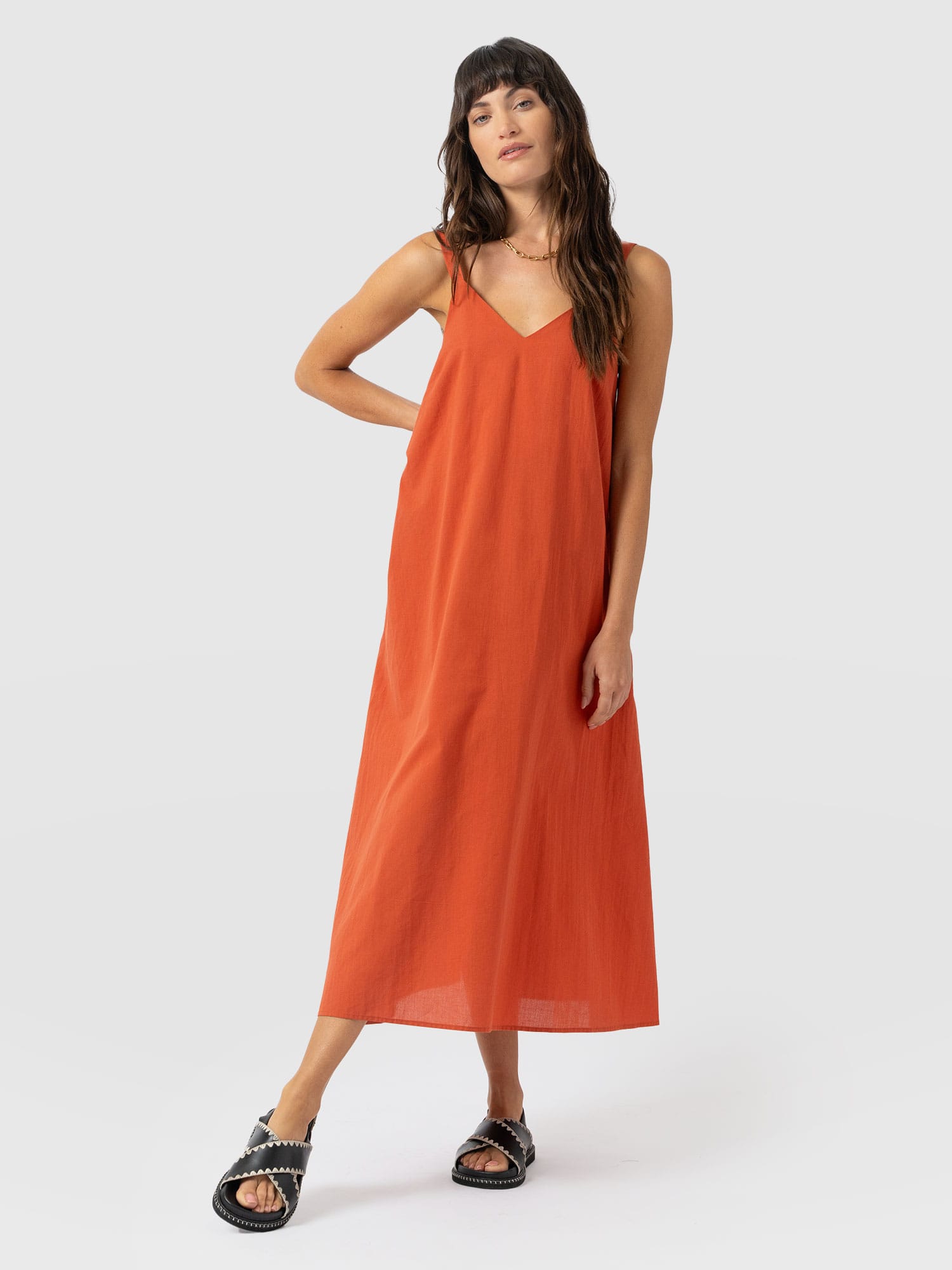 Candice A - Line Dress - Burnt Orange - Women's Dresses | Saint + Sofia® EU
