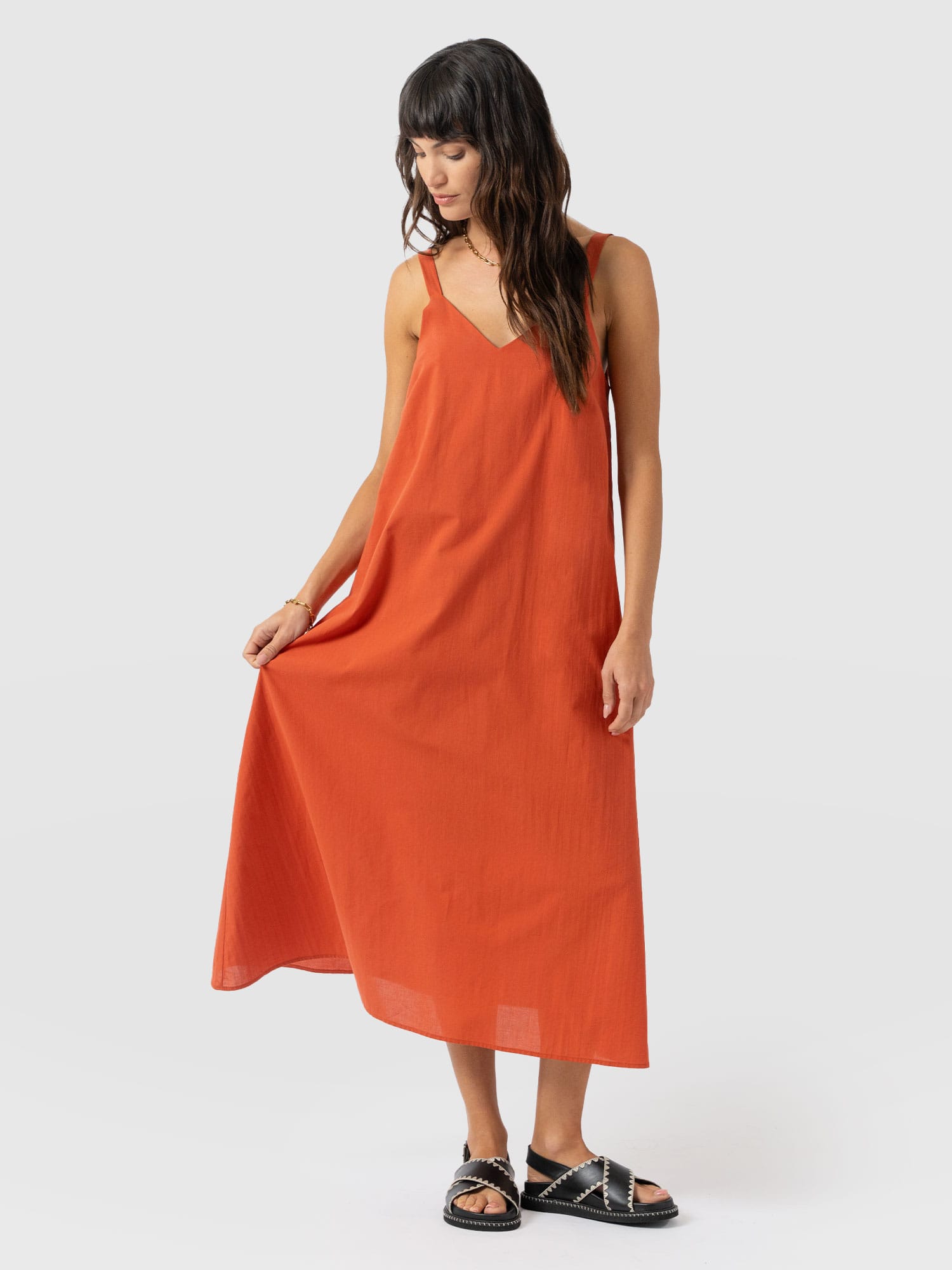 Candice A - Line Dress - Burnt Orange - Women's Dresses | Saint + Sofia® EU