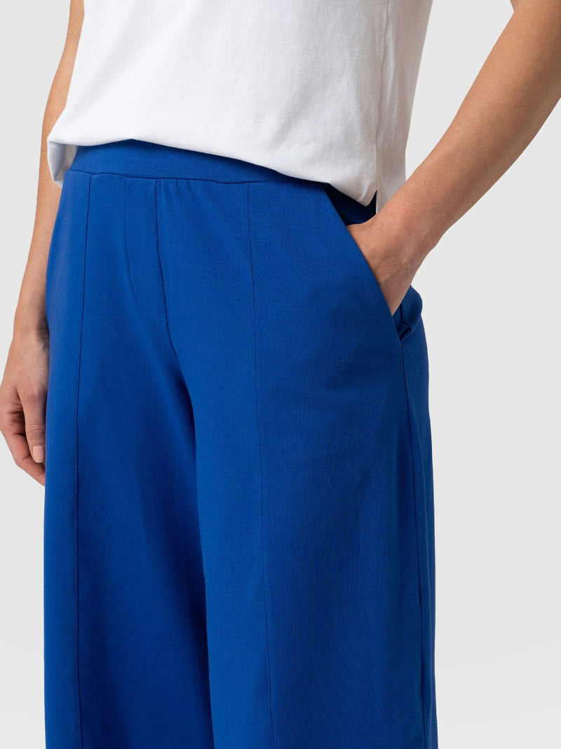 Cara Wide Leg Culotte Cobalt Blue - Women's Culottes | Saint + Sofia® EU